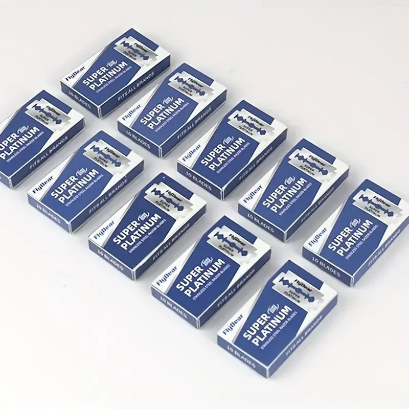 Material duradero, cuchilla de afeitar para peluquero, acero inoxidable, 100 Uds., maquinilla de afeitar de seguridad de doble filo, cuchillas adicionales de acero inoxidable - imagen 3