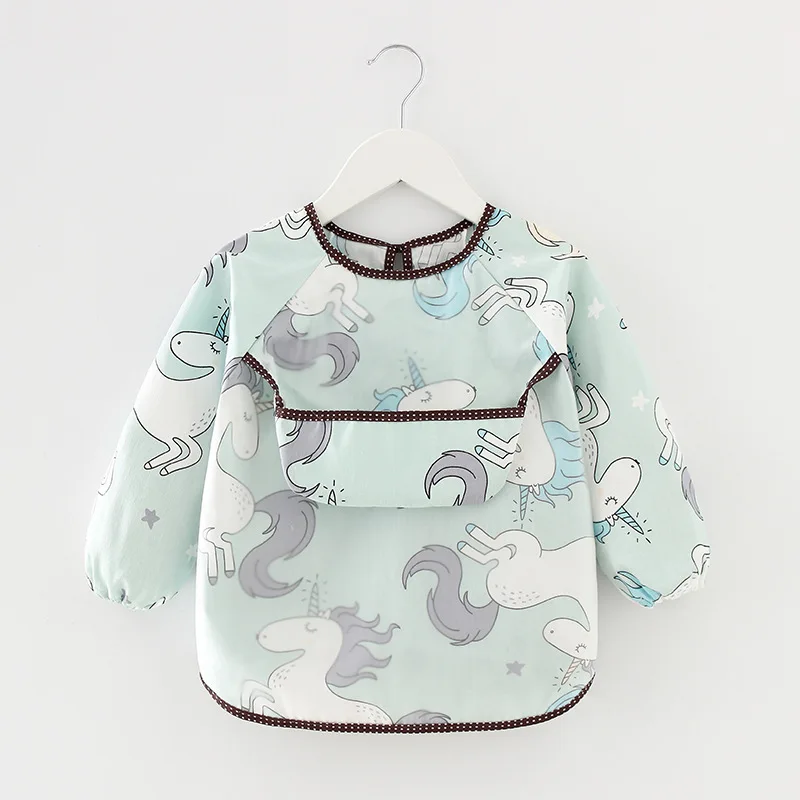 Baberos para bebé recién nacido de 0 a 2 años, blusa impermeable de manga larga, vendaje inverso, ropa para comer infantil, delantal, babero, ropa protectora - imagen 2