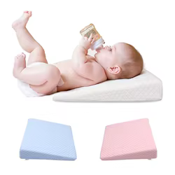 Almohada de algodón antiescupir, almohada de pendiente antiescupir, alimentación de lactancia, almohada de alimentación de bebé inclinada para dormir infantil