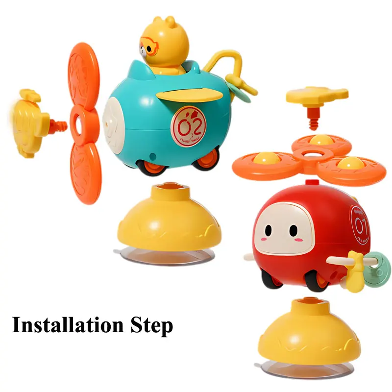 Silla alta giratoria con ventosa, juguetes para bebés de 6, 12 meses, sonajero giratorio para baño y ducha, juego educativo Montessori de 1, 2 y 3 años - imagen 3