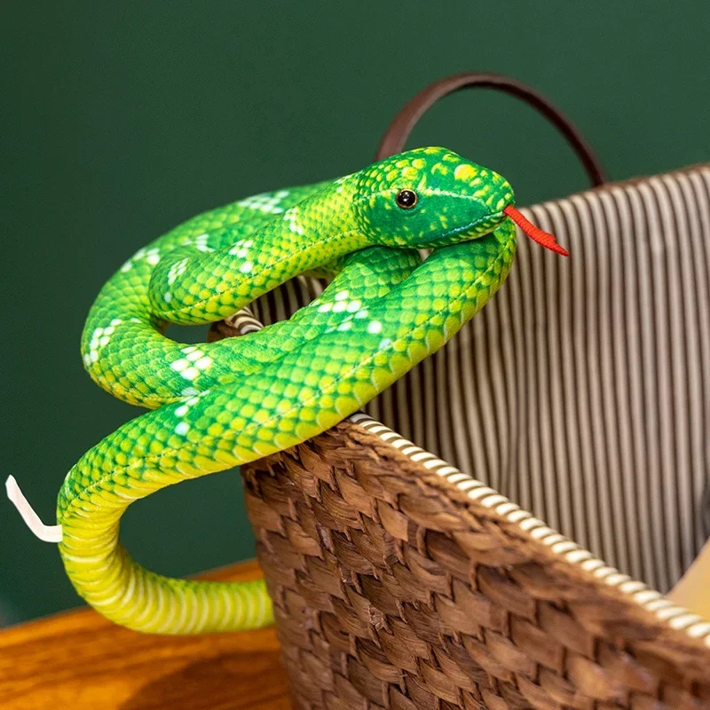Peluche de serpiente pitón dorada – Animal realista para niños