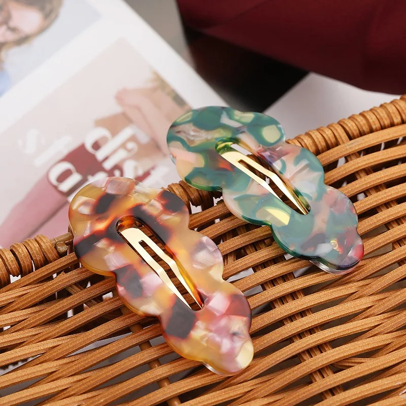 Pasadores de ácido acético dulce de Japón y Corea del Sur, Clip de pelo ondulado, accesorios para el cabello de niña, pasador de pelo de 7 colores, Clip de flequillo lateral, 1 ud. - imagen 4