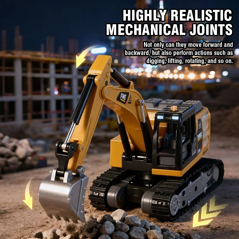 Juguete excavadora de control remoto 1:64 – Ingeniería para niños - imagen 2