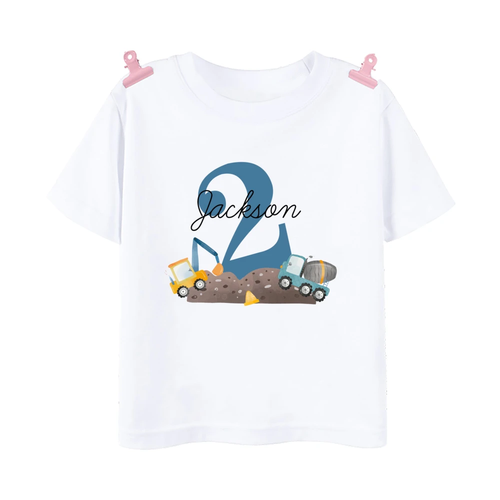 Camiseta de cumpleaños personalizada para niños de 1 a 9 años, camiseta de fiesta de cumpleaños para niños, camiseta salvaje personalizada con nombre, camiseta de manga corta para niños, regalo - imagen 5