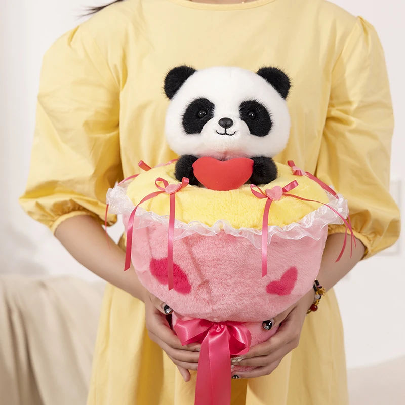 Ramo de peluche oso panda transformable en almohada