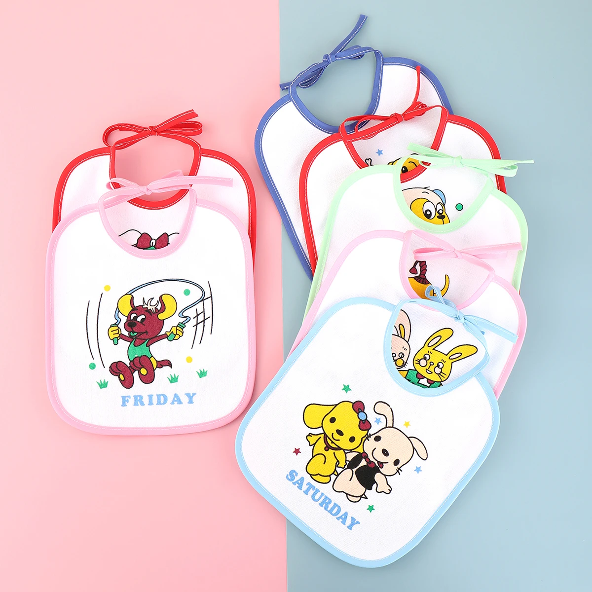 Baberos para bebé impermeables en forma de U – paños de eructar