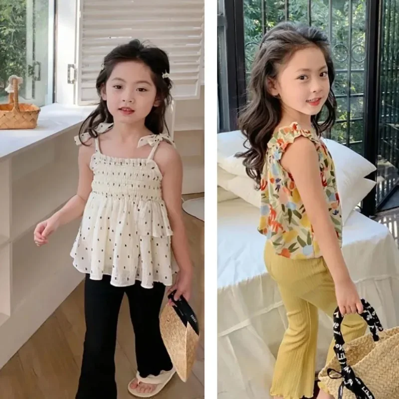 Pantalones acampanados capri de punto fino para niña – Estilo princesa - imagen 2