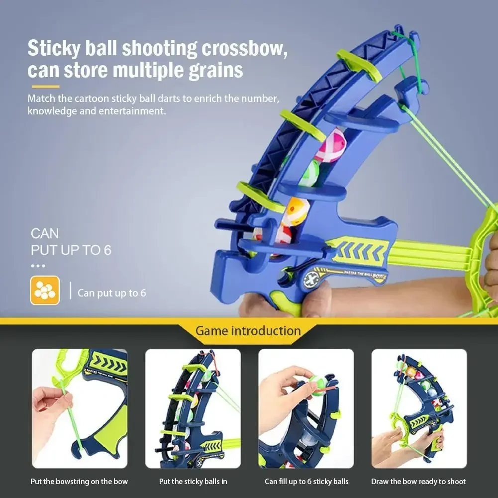 Juguetes para niños, tiro deportivo, tirachinas, objetivo, pelota pegajosa, Diana, juegos de mesa de baloncesto, juego educativo para niños al aire libre, juego de juguetes - imagen 3