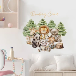 Pegatinas de pared animales dibujos animados habitación infantil