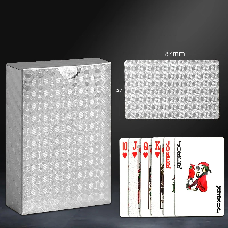 Naipes impermeables de oro de 24 quilates, juego de póker de plástico, juegos de mesa para mascotas, Halloween, Navidad, juego familiar, noches, juego de mesa, regalo - imagen 4