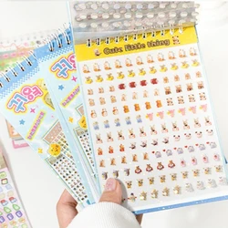 Libro de pegatinas kawaii DIY infantil – animales y K-pop