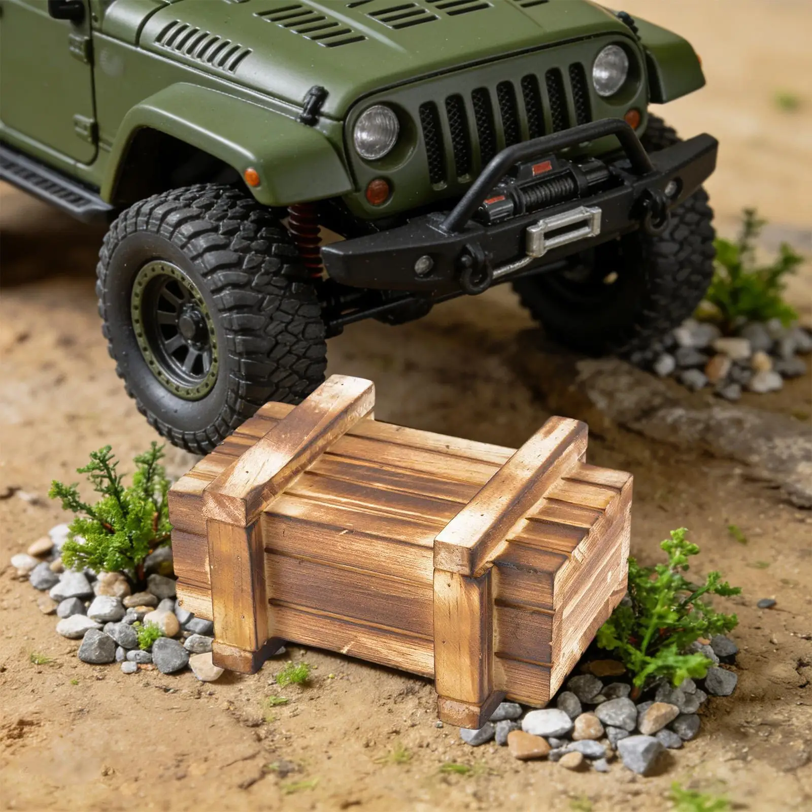 Caja de madera decorativa profesional para RC Crawler – Techo DIY - imagen 2