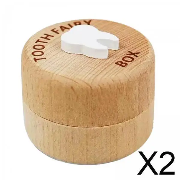Caja de almacenamiento de dientes de leche, organizador de dientes de madera, contenedor de recuerdos de bebé para niños, primer diente perdido