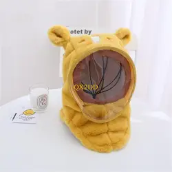 Gorro de oso con bufanda para niño – Cálido y antiviento