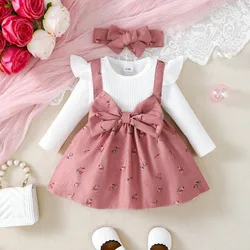Vestido de niña princesas con lazo y diadema 0-24 meses