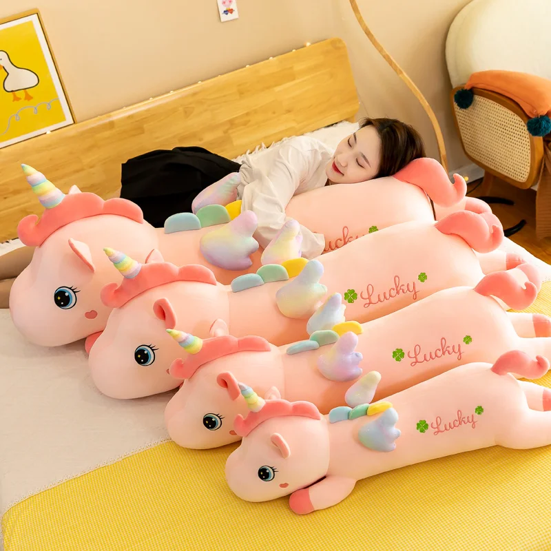 Peluche unicornio gigante suave para dormir y regalo de cumpleaños