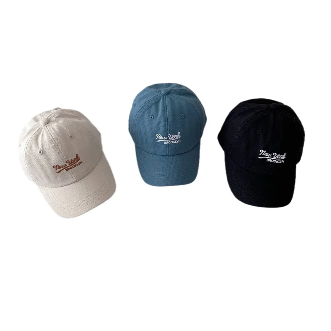 Gorras de béisbol para niños y niñas, sombrero de sol con letras bordadas de algodón transpirable, gorra con visera de pico de pico de pato ajustable para gorras al aire libre - imagen 5