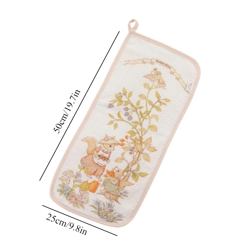Toalla de algodón con estampado de dibujos animados para bebé, paños para eructar, toalla para bava para niños, tejido de 4 capas, cuadrados de muselina, toalla para la cara, pañuelo para el cuidado del bebé - imagen 5