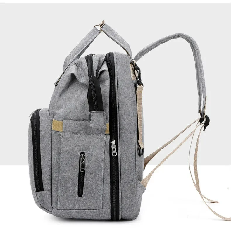 Bolsa de pañales para kits de cuidado del bebé, mochila para cama, bolsas multifuncionales para lactancia al aire libre con ganchos, bolsas para cochecito de pañales de maternidad - imagen 2