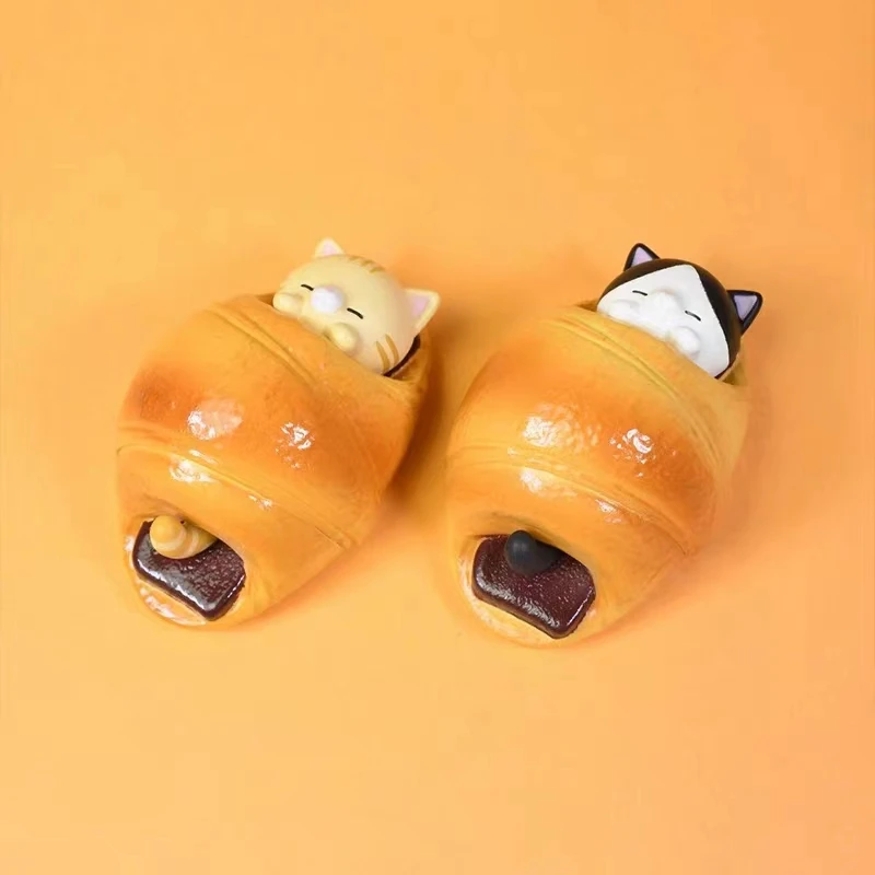 Qualia cápsula de juguete, saco dormir gato, figura mascota wassan, lindo kawaii, calico, caballa blanca, tabby, tigre, gatito, en pan - imagen 2