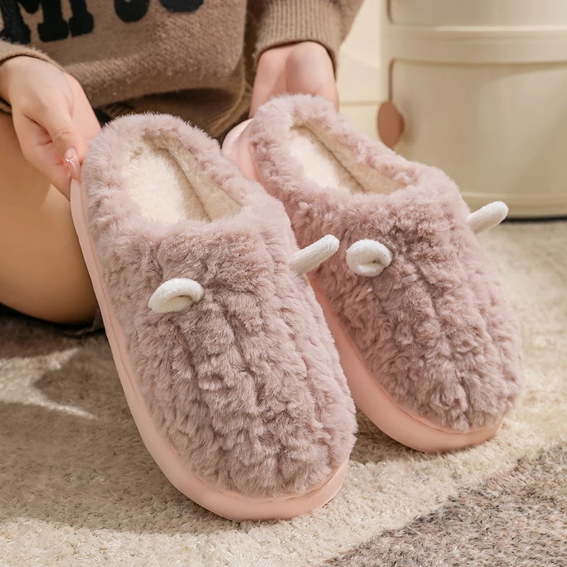 Zapatillas de invierno mujer con forro polar y suela antideslizante - imagen 4