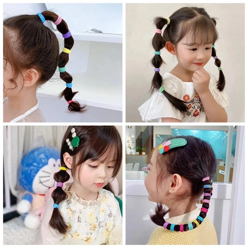 Coleteros elásticos para el pelo de niñas – Para sujetar, colores vivos