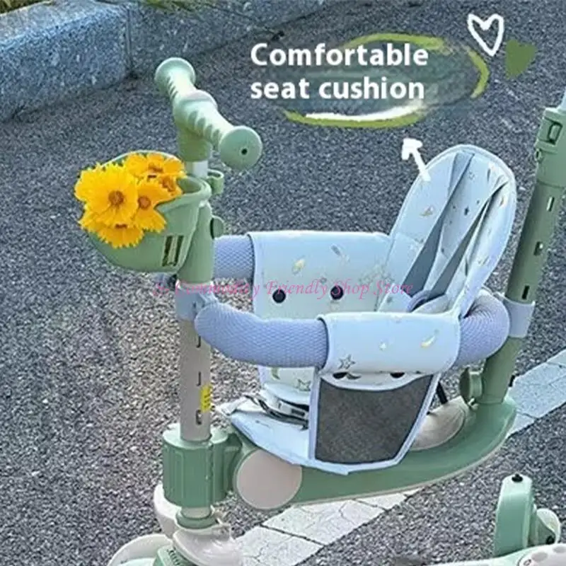 85AE Soporte asiento cochecitos ergonómicos respaldo transpirable Correas prácticas fáciles eliminar - imagen 3