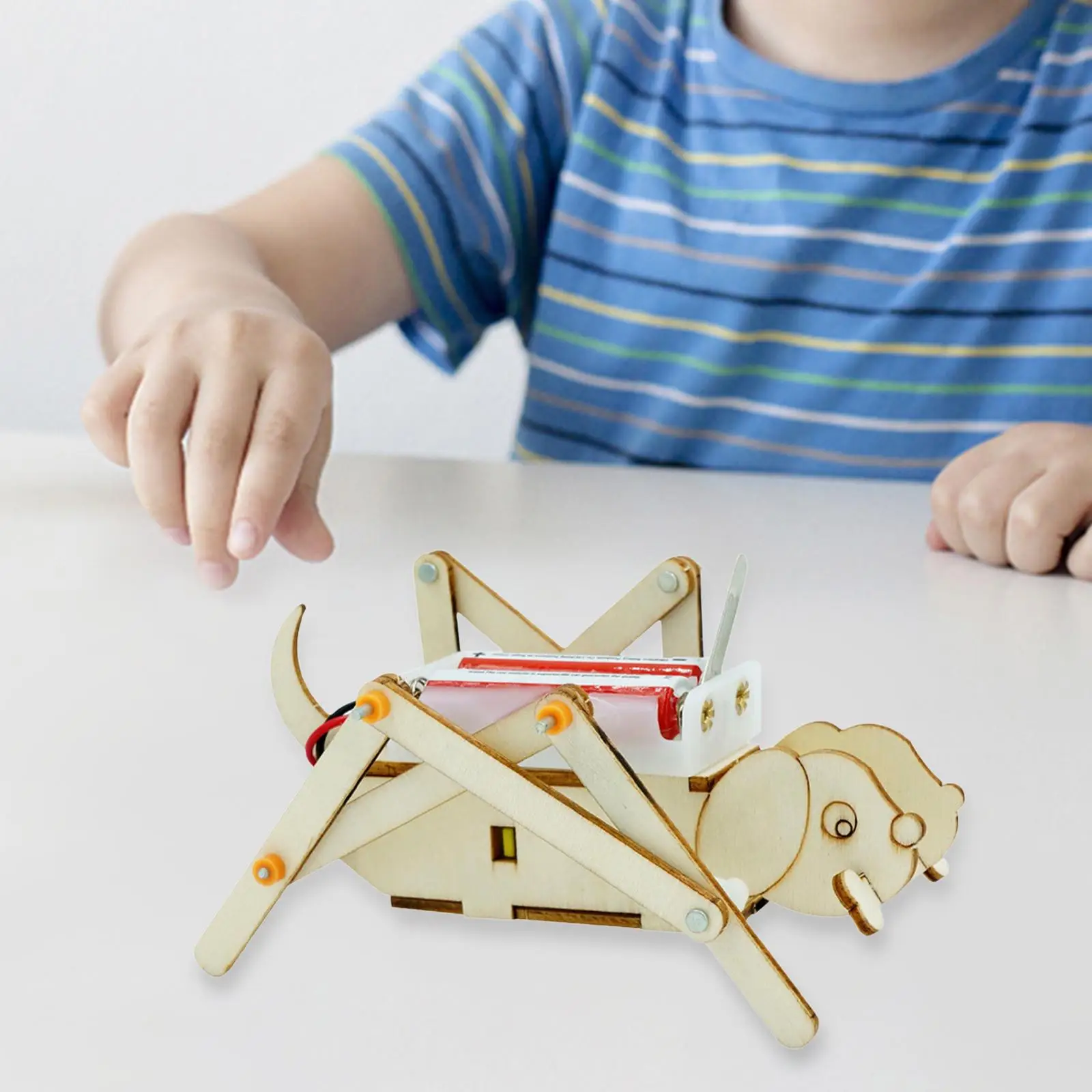 DIY Wooden Model Set Science Kit,Mechanical Dog Making,Educational Toy,Hand Eye Coordination,3D Puzzle Toys for Kids Children