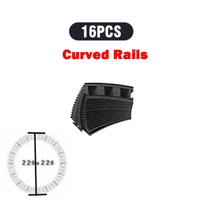 16 curved rails