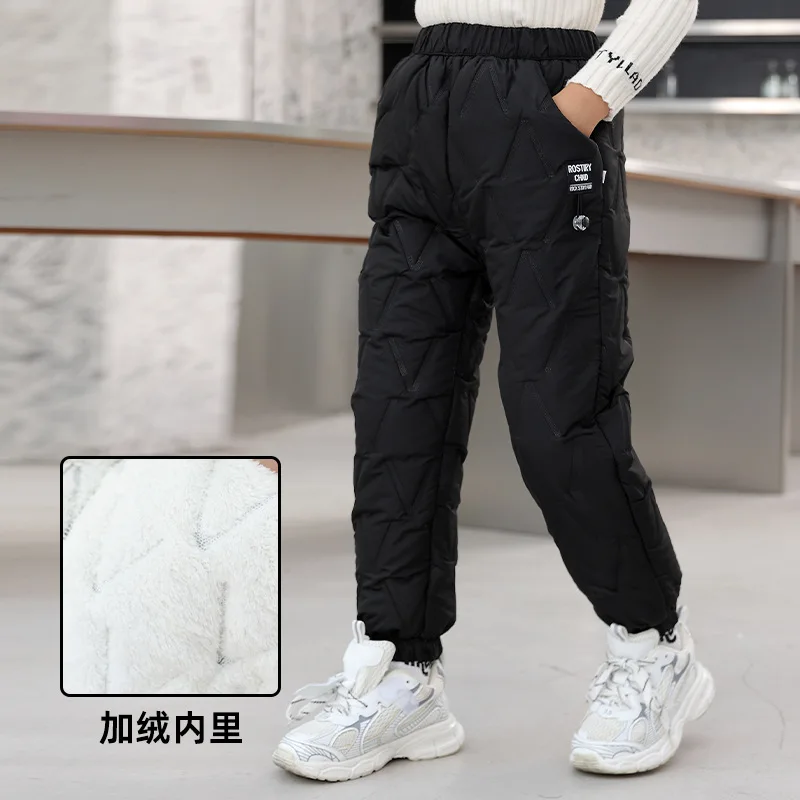 Pantalones acolchados de invierno para niños y niñas en algodón grueso - imagen 2