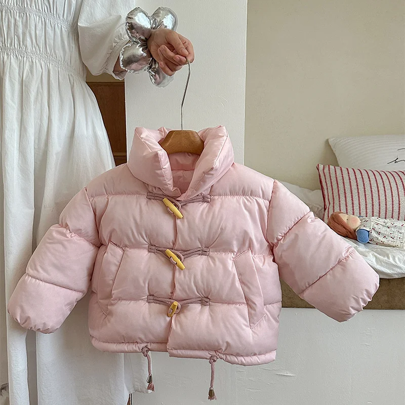 Abrigo grueso de algodón para niña con botones - imagen 3