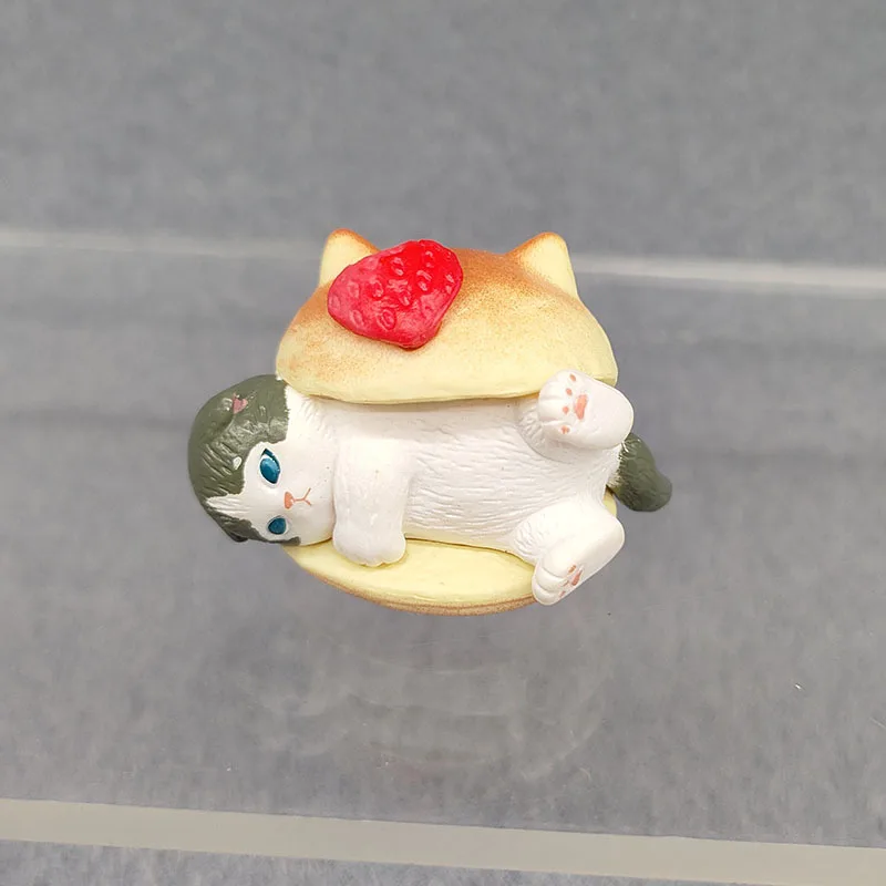 Caja ciega de gato hamburguesa, figura de acción de gatos, modelo de juguete, adornos de decoración, regalos de cumpleaños - imagen 5