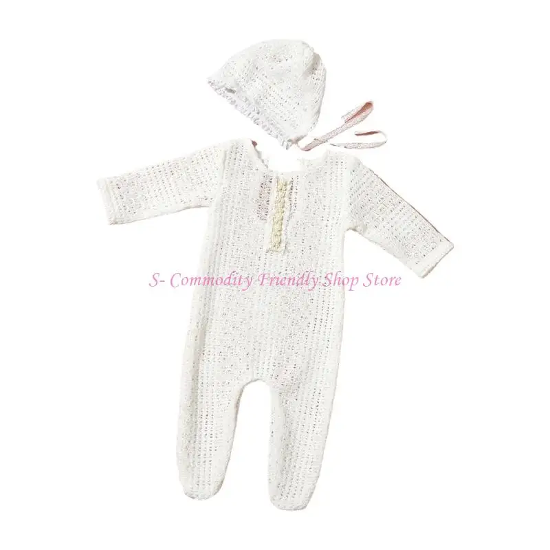 Mameluco de encaje para newborn – Sesión fotográfica bebé - imagen 2