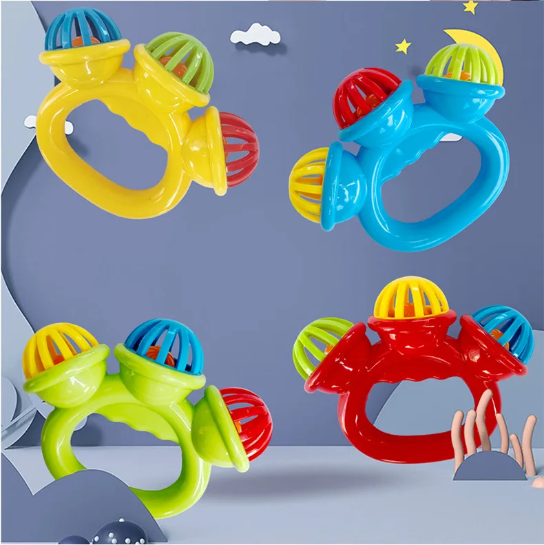 Sonajero de mano para bebé con campana sensorial, juguete infantil - imagen 5