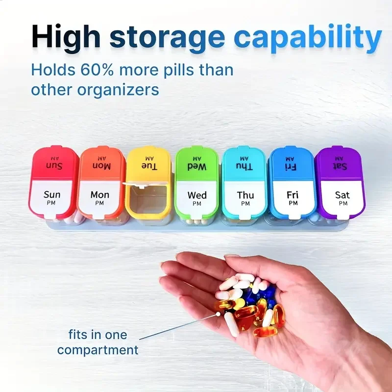 Pastillero portátil infantil con compartimentos organizadores - imagen 2