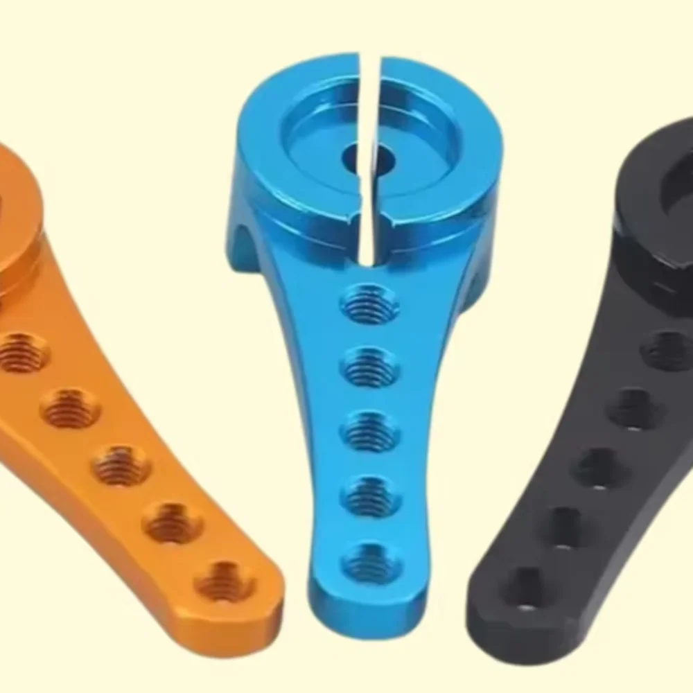 Brazo Servo estriado 25T, 46mm de longitud, brazo Servo de dirección de aleación de aluminio, diseño de torsión grande, brazo Servo sobre orugas para Futaba MG996 MG995