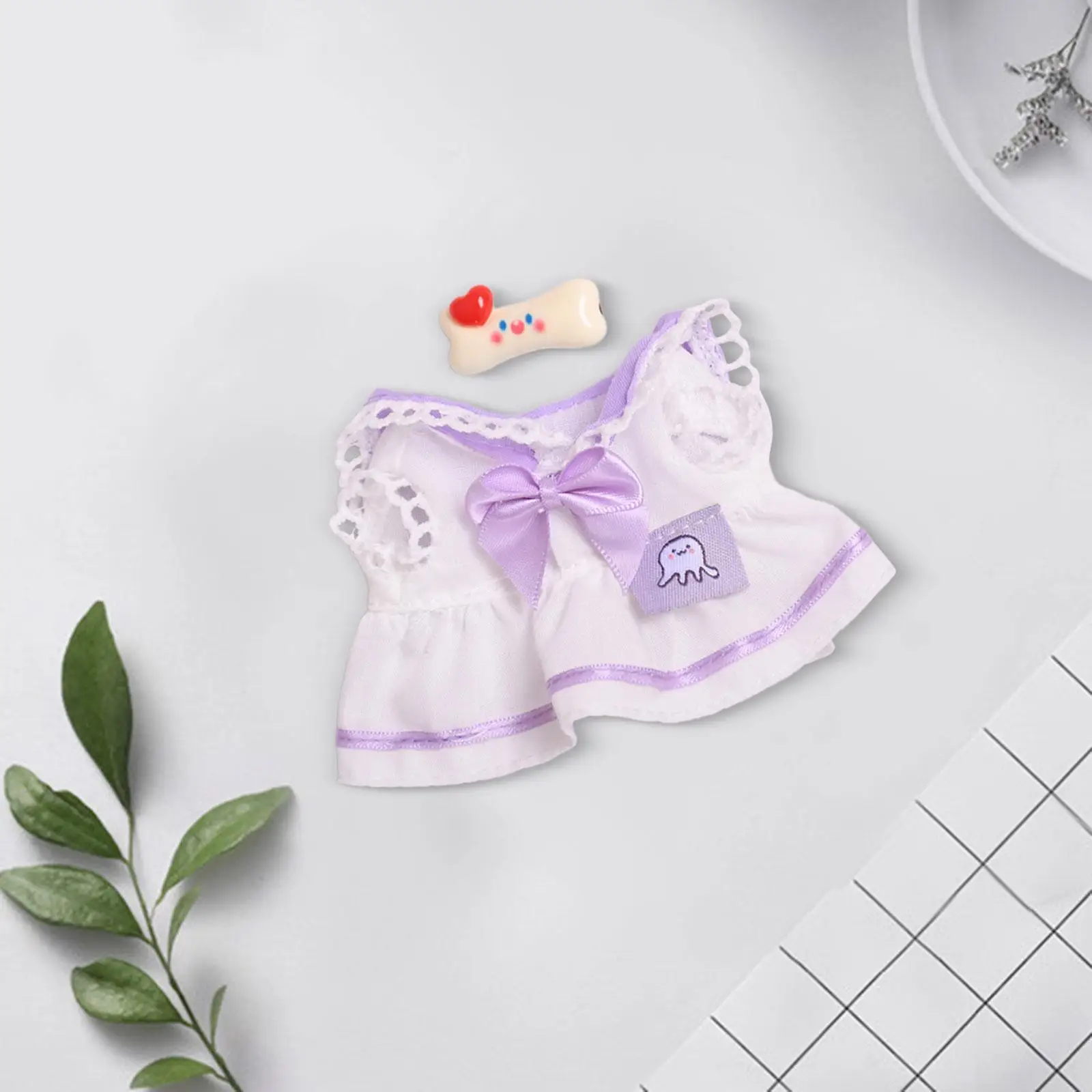 Fashion Dolls Dress Suit Costume Accessory Miniature Clothes Bow Tie Dress Suit for 15cm Dolls Girls Dolls Thanksgiving Gifts