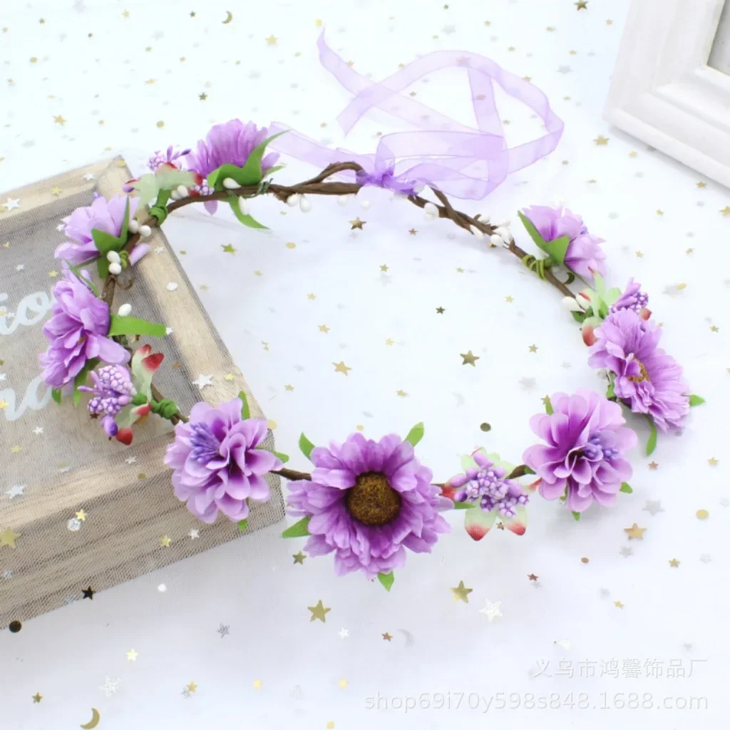 Corona de flores de eucalipto para sesión de fotos de maternidad - imagen 3