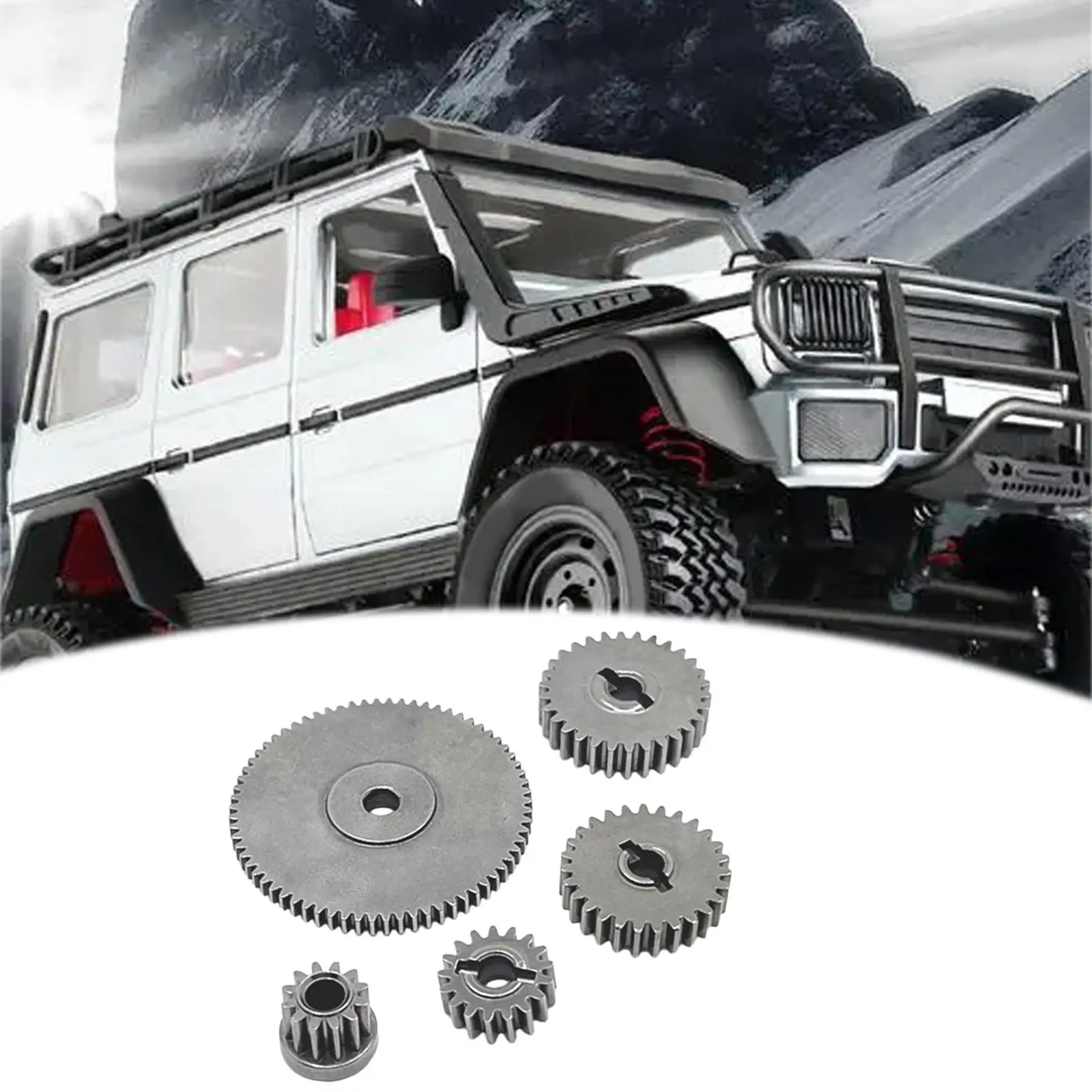 RC Car Gearbox Gear Transmission Gear RC Model Vehicle Parts, Metal for G500 1:12 Scale RC Short Course Drifting Car DIY Accs