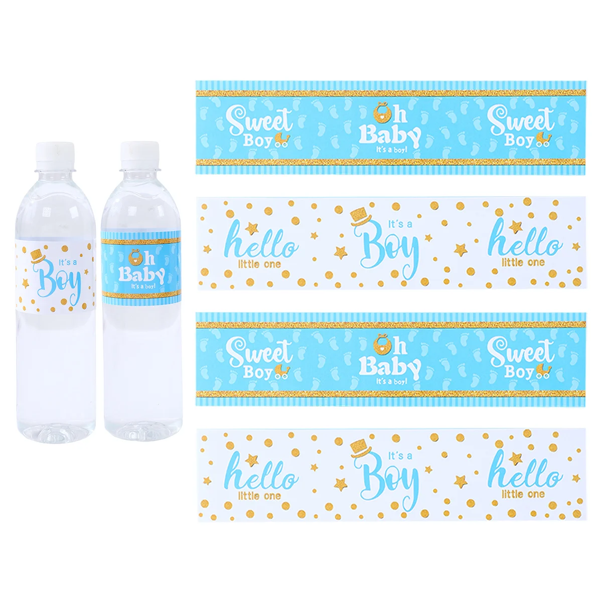 10/24 Uds botella de agua etiqueta género revelar Pastel Baby Shower autoadhesivo niño o niña pegatina de cumpleaños decoración de fiesta ﻿