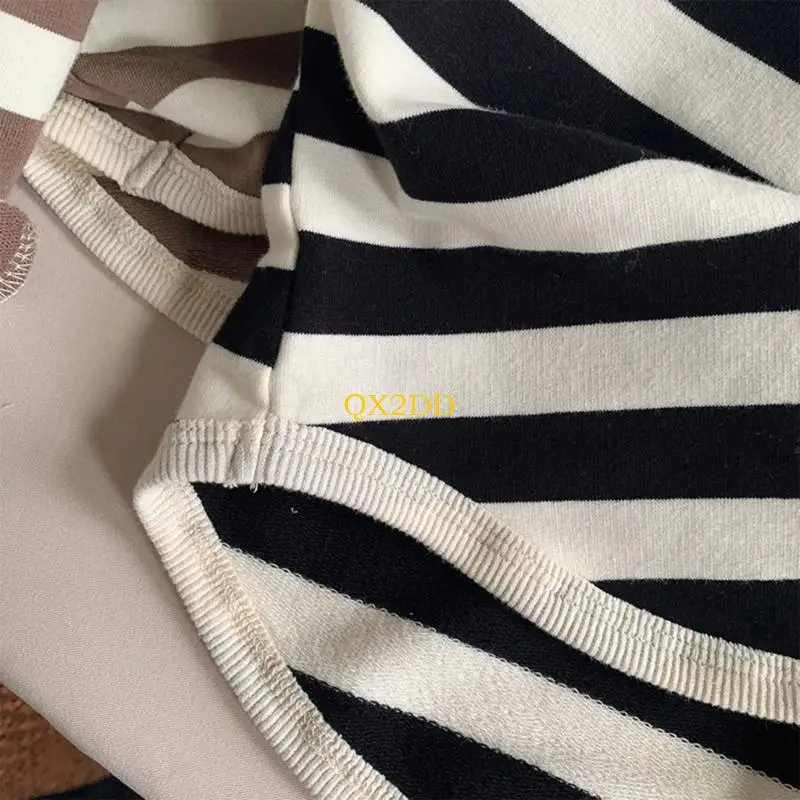 Sudadera de algodón a rayas para niños – Estilo vintage sin cremallera - imagen 3