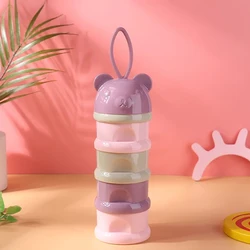 Portaleche infantil de 4 compartimentos – Dispensador portátil para fórmula
