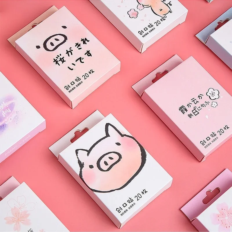 20 unids/caja vendajes adhesivos de dibujos animados botiquín de primeros auxilios de emergencia para niños bebé yeso transpirable impermeable - imagen 4