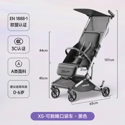 X5 Carro de bolsillo ligero y plegable – Cochecito multifunción