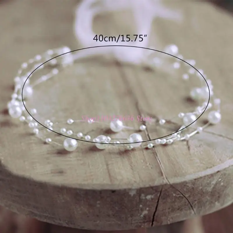 Diadema de bebé recién nacido con lazo para sesión fotográfica - imagen 5