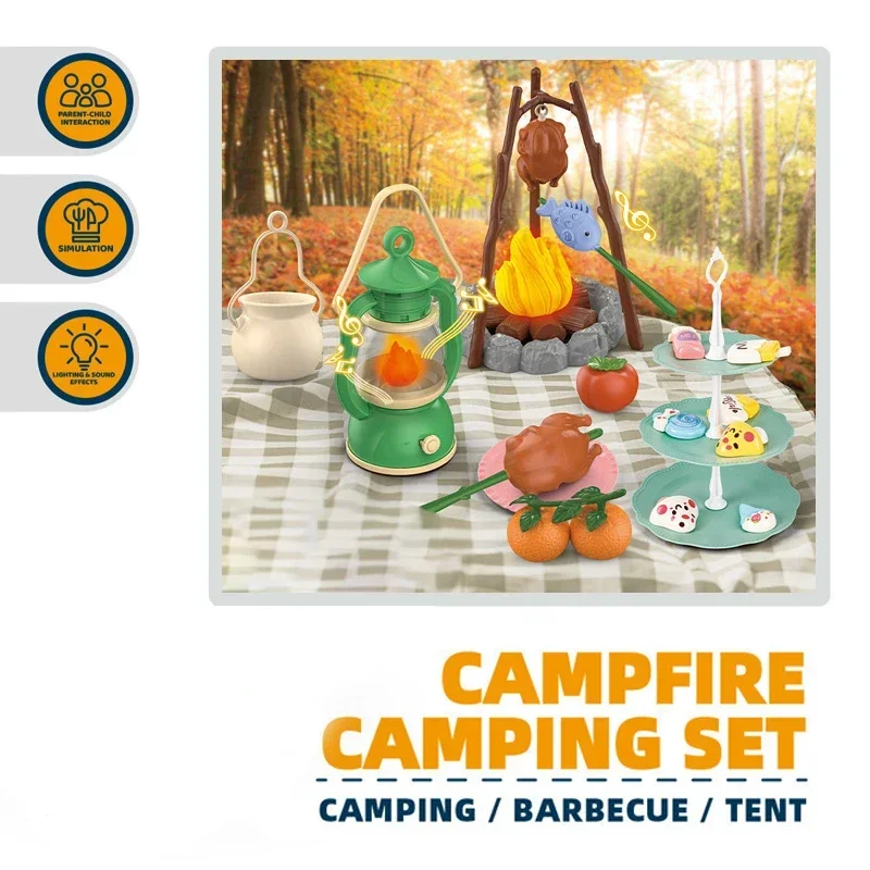 Tienda de campaña infantil con juego de alimentos en miniatura - imagen 5