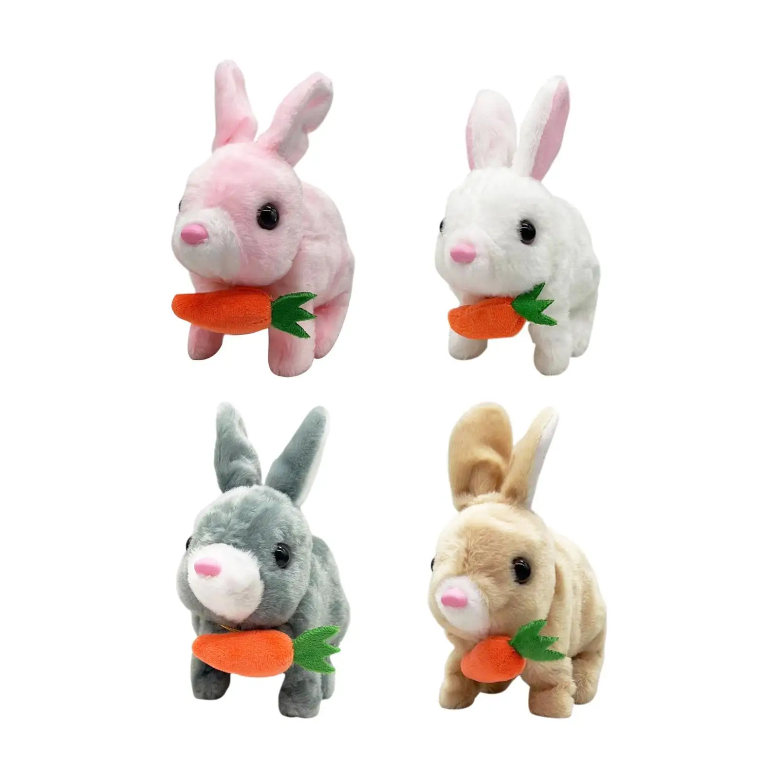 Electric Bunny Plush Toy Lovely Interactive Plush Rabbit for Kids Boys Girls
