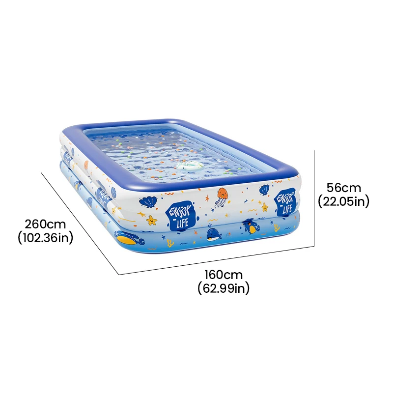 Piscina inflable de gran familia para adultos, piscinas inflables gruesas de PVC, piscinas para bebés, bañera móvil para interiores y exteriores - imagen 5