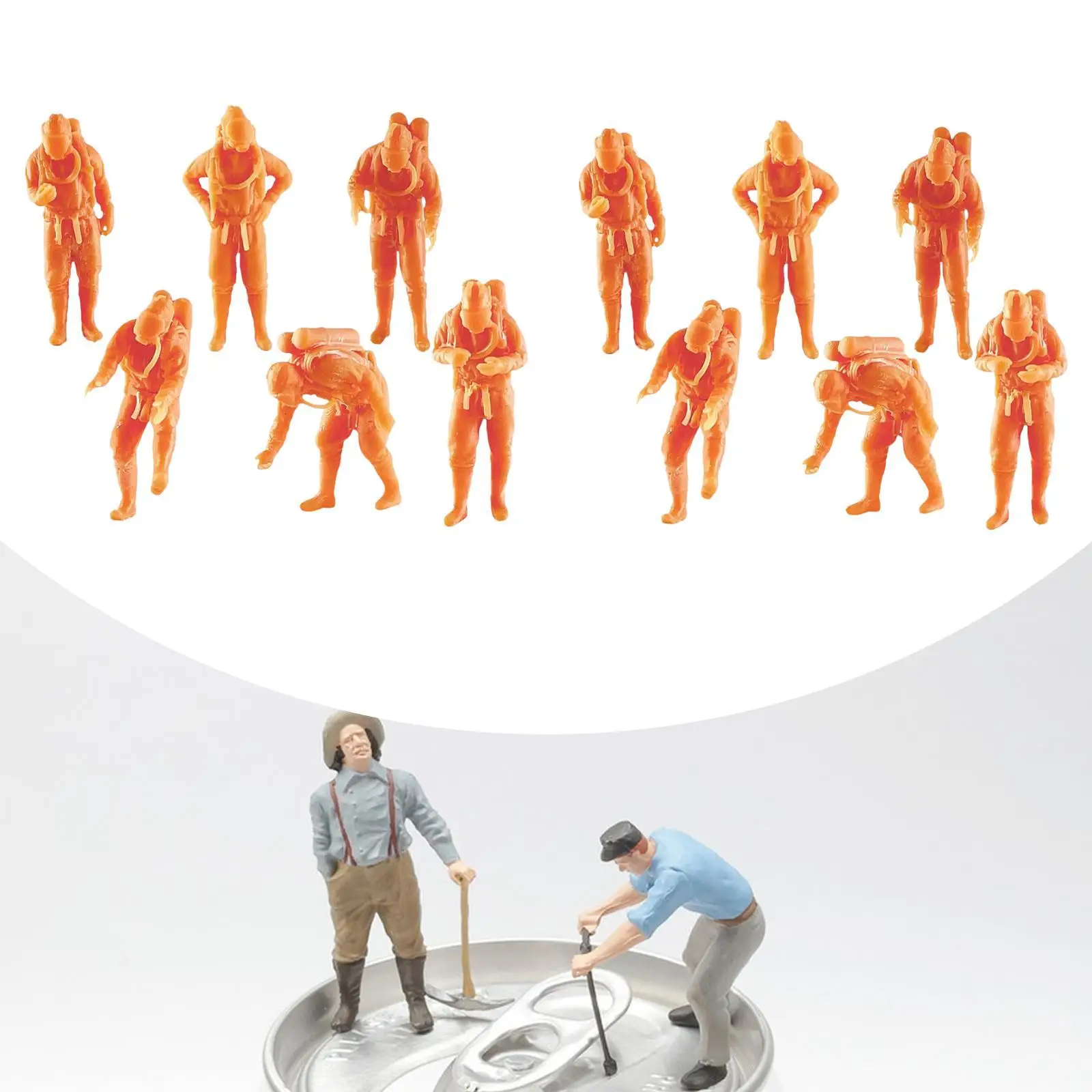 6x Miniature Model Figures Resin for Desktop Ornaments Dollhouse Decor