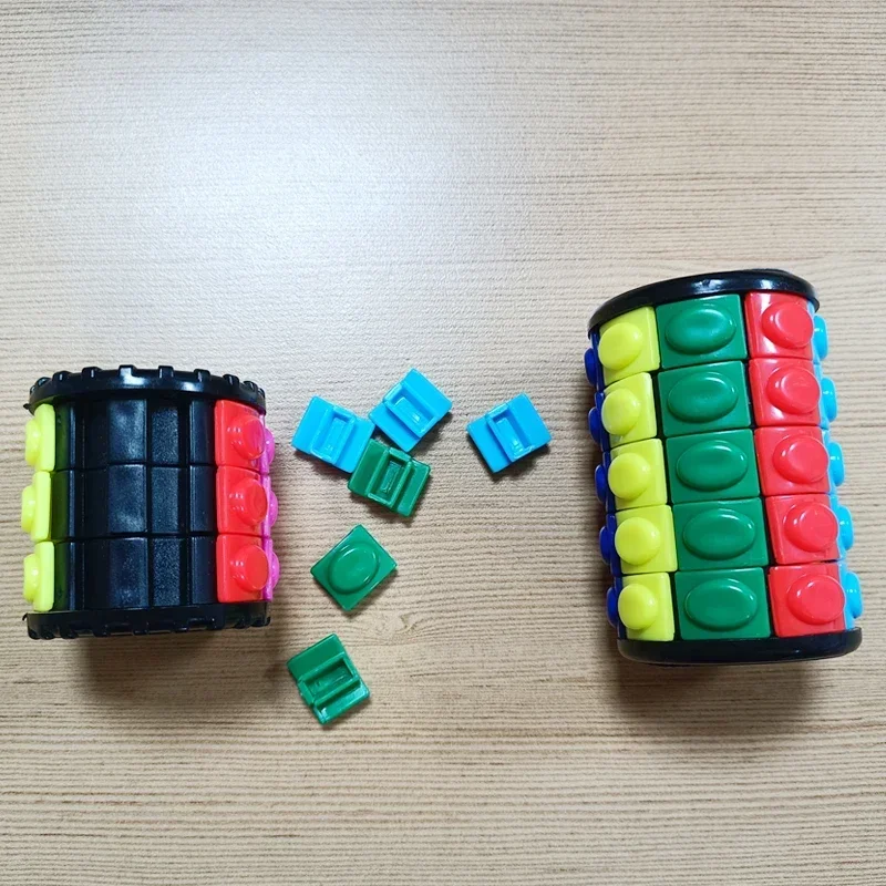Cilindro deslizante giratorio de 7 niveles 3D, rompecabezas deslizante, juguetes educativos para niños, rompecabezas, Fidget sensorial, juguete de torre mágica para dedo - imagen 5